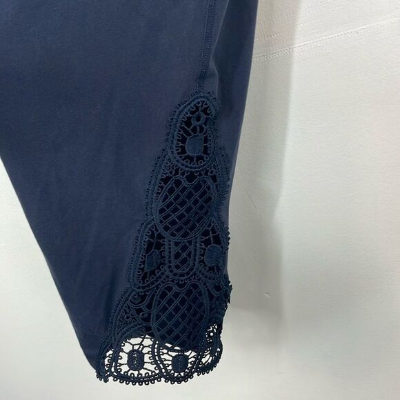 Lane Bryant Livi Leggings Crop Dark Blue Embroidered sides size 22/24 - Picture 8 of 15